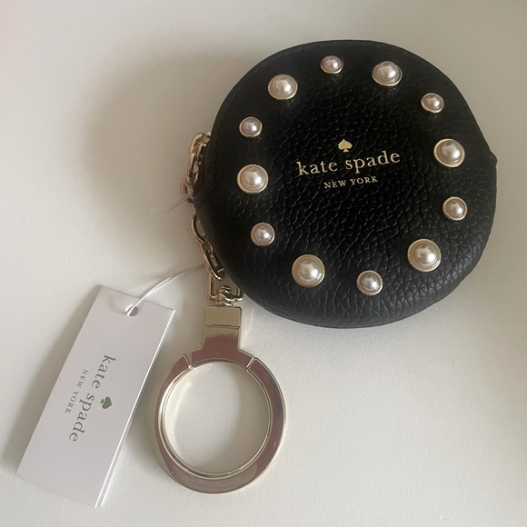 ♠️KATE SPADE- Coin Purse and Key Chain with Pearls, NWT - Picture 1 of 3